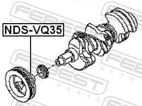 Belt Pulley, crankshaft NDS-VQ35 - image 2