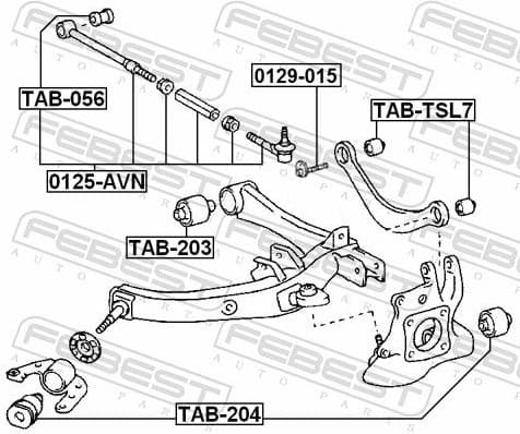 Mounting, control/trailing arm TAB-204 - image 2