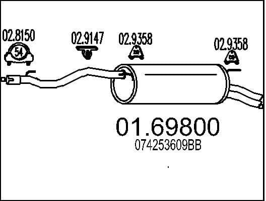 Rear Muffler 01.69800