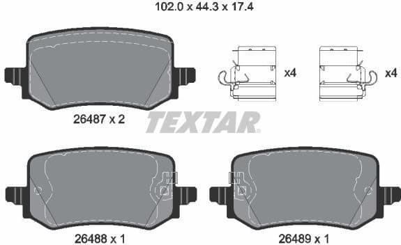 Brake Pad Set, disc brake Q+ 2648701