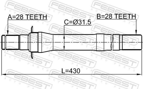 Drive Shaft 1212-IX35AT6 - image 2