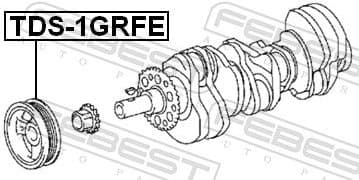Belt Pulley, crankshaft TDS-1GRFE - image 2