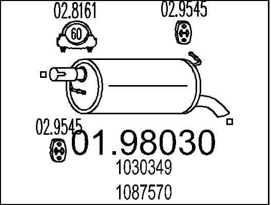 Rear Muffler 01.98030