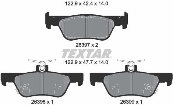 Brake Pad Set, disc brake Q+ 2639701