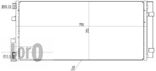 Condenser, air conditioning LORO 042-016-0043 - image 2
