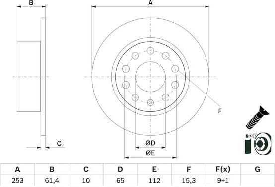 Brake Disc 0 986 479 E00