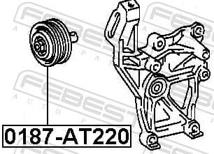 Tensioner Pulley, V-ribbed belt 0187-AT220 - image 2