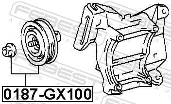Tensioner Pulley, V-ribbed belt 0187-GX100 - image 2
