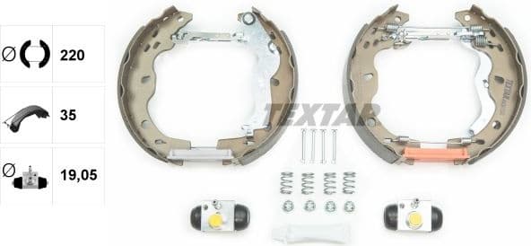 Brake Shoe Set Shoe Kit Pro 84067500