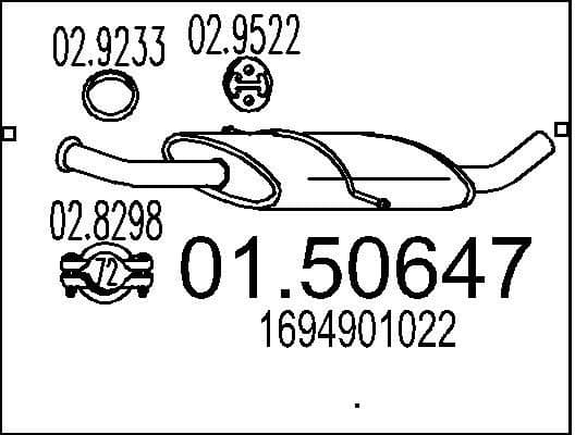 Centre Muffler 01.50647