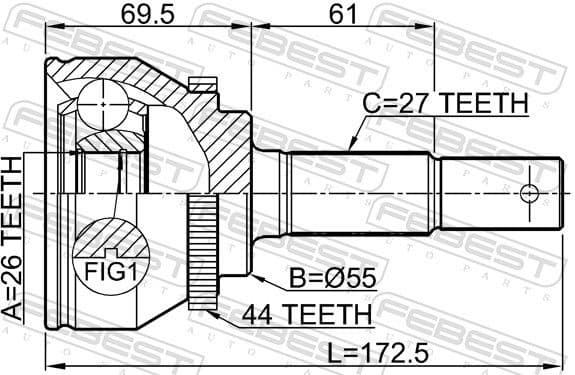 Joint Kit, drive shaft 0210-N16A44 - image 2
