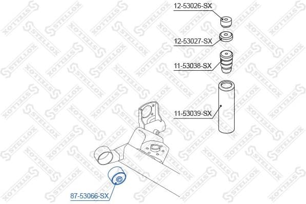 Mounting, control/trailing arm 87-53066-SX