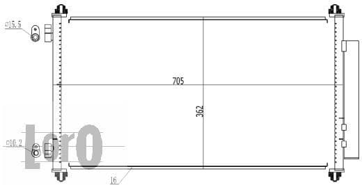 Condenser, air conditioning LORO 018-016-0019 - image 2