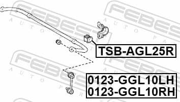 Mounting, stabiliser bar TSB-AGL25R - image 2