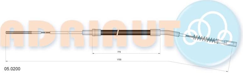 Cable Pull, parking brake 05.0200