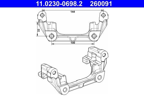 Bracket, brake caliper 11.0230-0698.2