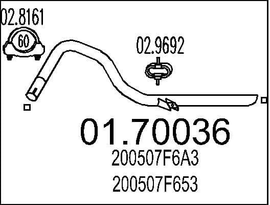 Exhaust Pipe 01.70036