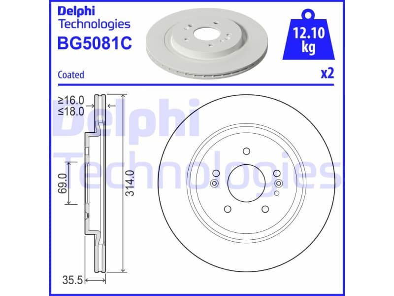 Brake Disc BG5081C