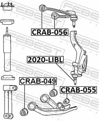 Mounting, control/trailing arm CRAB-055