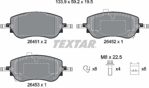 Brake Pad Set, disc brake Q+ 2645101