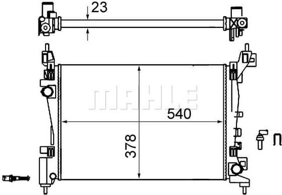 Radiator, engine cooling BEHR CR 1182 000S - image 2