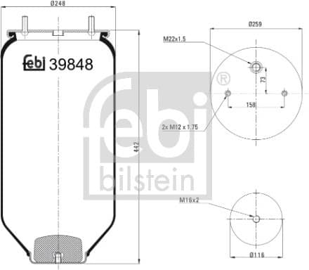Bellow, air suspension 39848