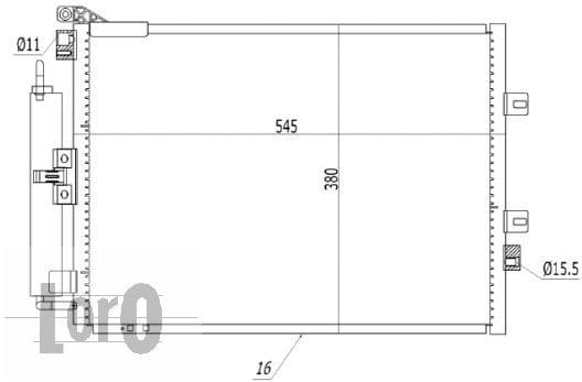 Condenser, air conditioning LORO 042-016-0044 - image 2