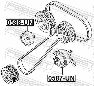 Deflection Pulley/Guide Pulley, timing belt 0588-UN - image 2