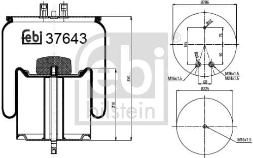 Bellow, air suspension 37643