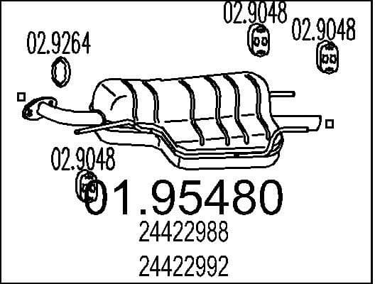 Rear Muffler 01.95480
