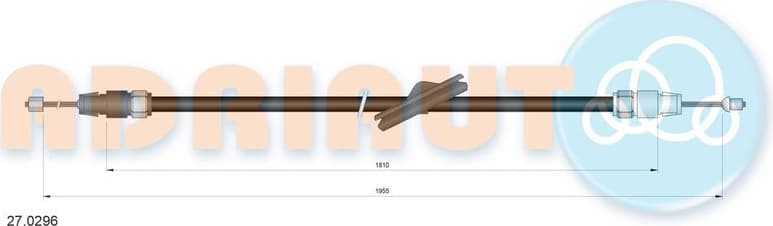 Cable Pull, parking brake 27.0296