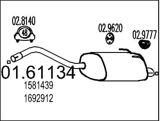 Rear Muffler 01.61134