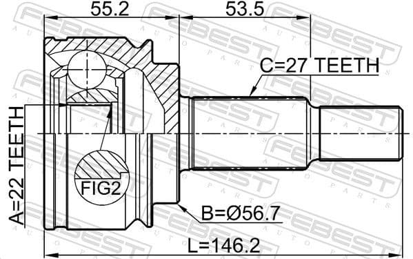 Joint Kit, drive shaft 2410-KANGII - image 2