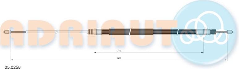 Cable Pull, parking brake 05.0258