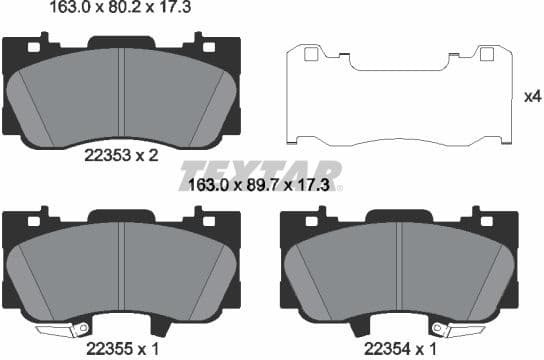 Brake Pad Set, disc brake 2235301