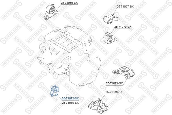 Mounting, engine 25-71072-SX - image 2