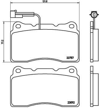 Brake Pad Set, disc brake XTRA LINE P 23 115X