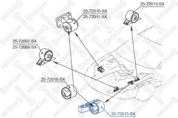 Mounting, engine 25-72015-SX