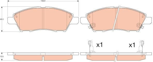 Brake Pad Set, disc brake GDB3613 - image 3