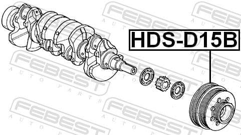 Belt Pulley, crankshaft HDS-D15B - image 2