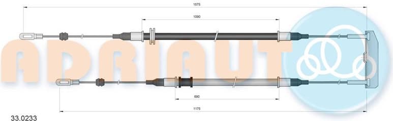 Cable Pull, parking brake 33.0233