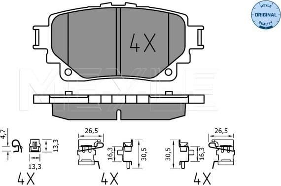 Brake Pad Set, disc brake MEYLE-ORIGINAL: True to OE. 025 205 8215