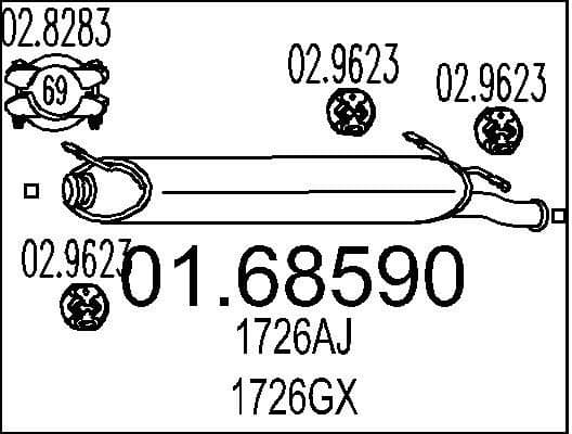 Rear Muffler 01.68590