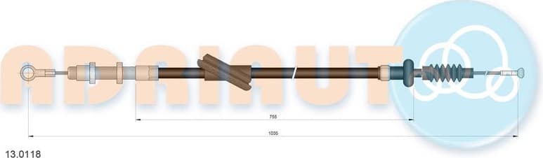 Cable Pull, clutch control 13.0118