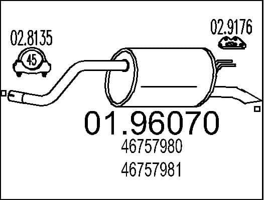 Rear Muffler 01.96070
