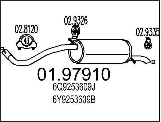 Rear Muffler 01.97910