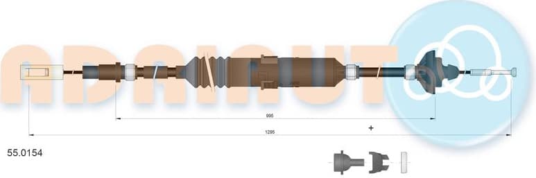Cable Pull, clutch control 55.0154