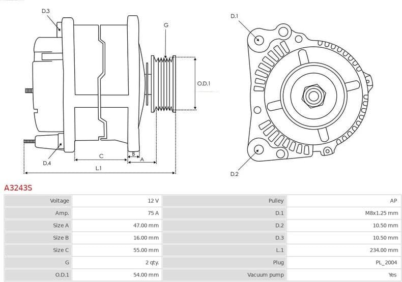Alternator AS A3243S - image 5