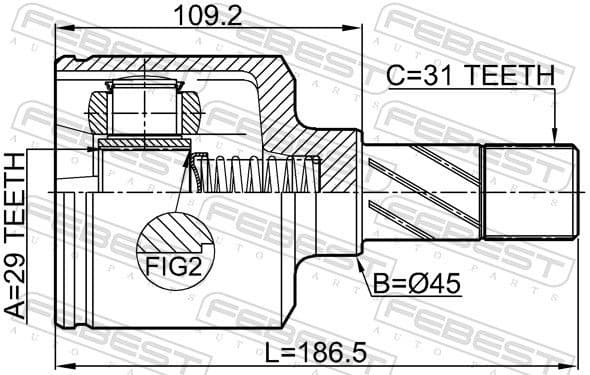Joint Kit, drive shaft 2811-DUCLH
