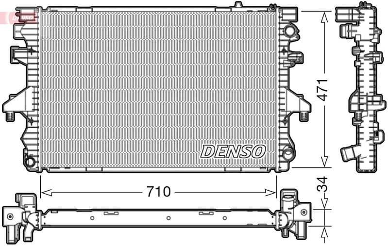 Radiator, engine cooling DRM32040